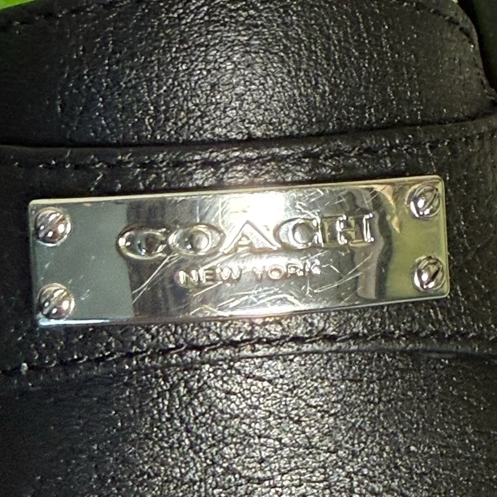 Coach Fredrick Black Leather Loafers Womens Sz‎ 7.5